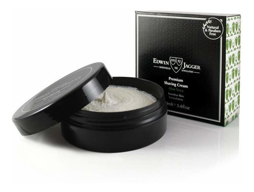 Edwin Jagger  99,9% Natural Premium Crema De Afeitado, Tina