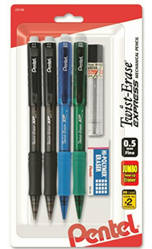 Pentel Twist-erase Express Mechanical Pencil, 0.5mm,