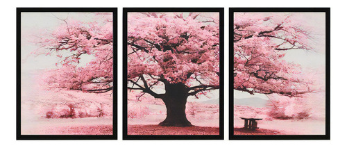 Quadros Decorativo Pronta Árvore Cerejeira Rosa Flor