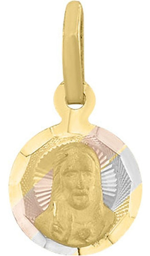Kit Cadena Con Medalla Mini Sagrado  3 Oros 10 K + Obsequio