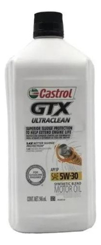 Castrol Gtx Ultraclean Sae 05w-30, 5 Botellas De 0.946l