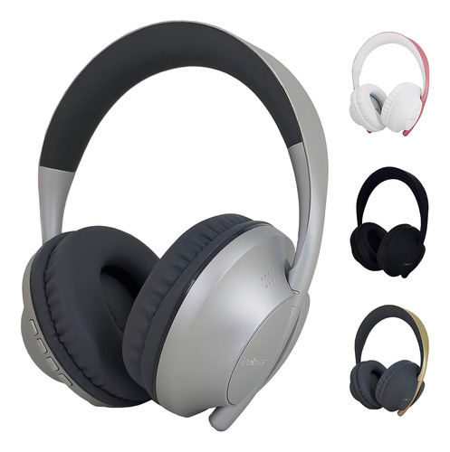 Fone De Ouvido Sem Fio Bluetooth Headset Wireless Cor Prata