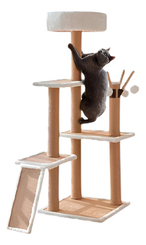 Arbol Para Gato 4 Multiniveles Penthous Color Gris
