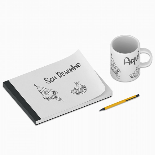 Imagem 1 de 6 de Caneca Cerâmica Personalizada Com Sua Arte Seu Desenho 325ml