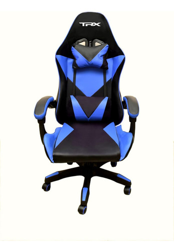 Cadeira Gamer Home Office Ergonômica - Tronyx Cor Azul Material do estofamento Couro sintético