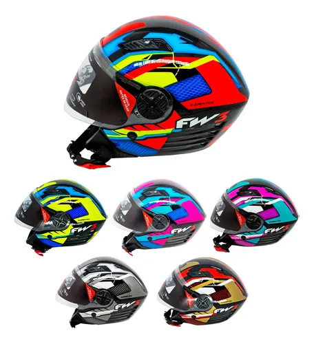 Casco moto integral naranja clearance