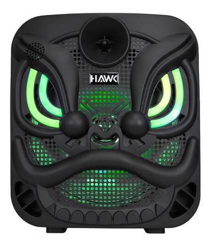 Bocina Bafle Bluetooth Hawk Ultimate 12  Control Remoto Fm Color Negro