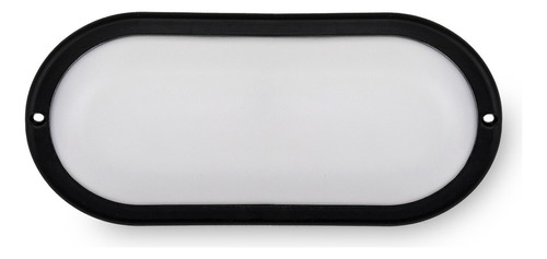 Tortuga Aplique Plafón Estanco Led Exterior Ip65 24w Ovalada Color Negro