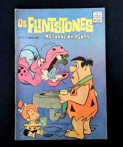 Gibi Antigo Os Flintstones. No. 1. Ano 1970. Ed. Cruzeiro.