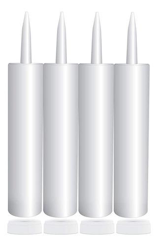 Vaciar Plástico Caulk Tubes, De 11 Onzas (4-pack); Rellenabl