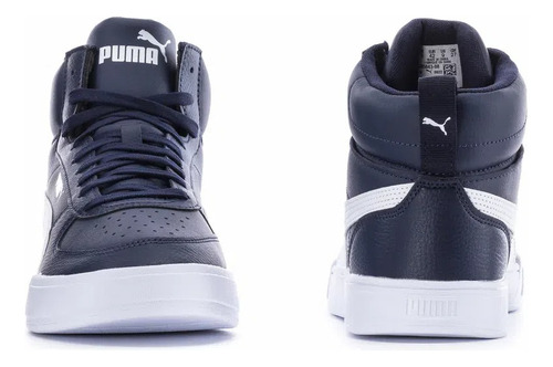 Imagen 3 de 3 de Tenis Caven Mid Puma Azul/blanco Mod.385843-08 Original Men