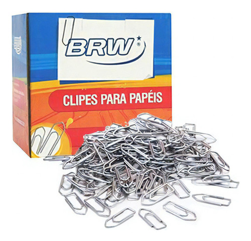 Clips De Papel Galvanizado Nº 6.0 Brw Caixa Com 50un