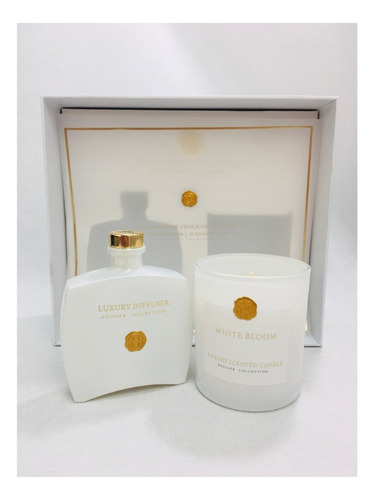 Set Difusor Aromas Mikado White Bloom Almizcle Ambar Pachuli