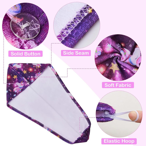 Toalla De Microfibra Para El Cabello Para Niños, Toalla De S
