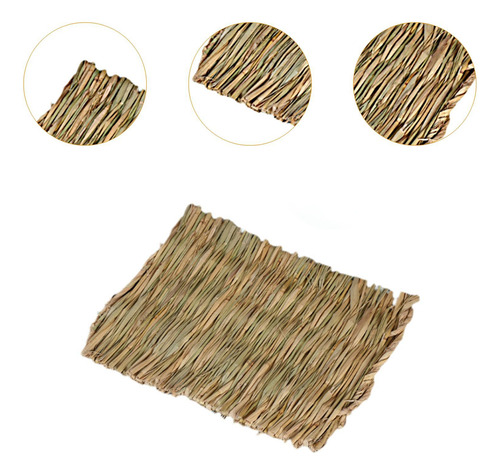 10 Piezas De Conejo Mat De Hierba De Paja Gran 40 Cmx28 Cm