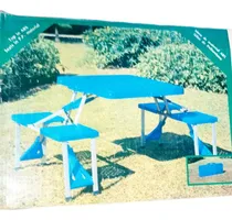 Comprar Mesa De Camping  Con 4 Banquetas Plegables