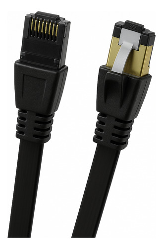 Cabo Rede Patch Cord Cat7 2m Preto - Ftp 600 Mhz / 10 Gbps