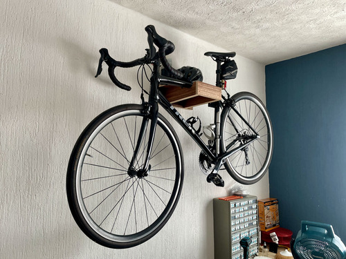 Portabicicletas De Madera (soporte De Pared) Pb-100plus