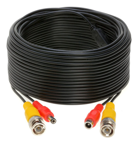 100 Pies Negro Premade Cable De Alimentacion De Video Bnc Al