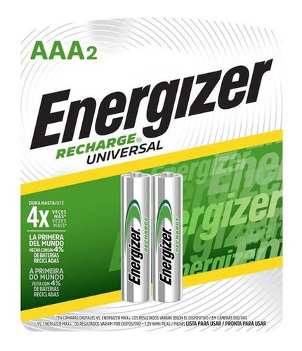 Pilas Recargables Aaa Nimh 700mah 2un Energizer