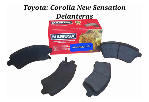 Pastillas De Frenos 0504 Toyota Corolla New Sensation Delant
