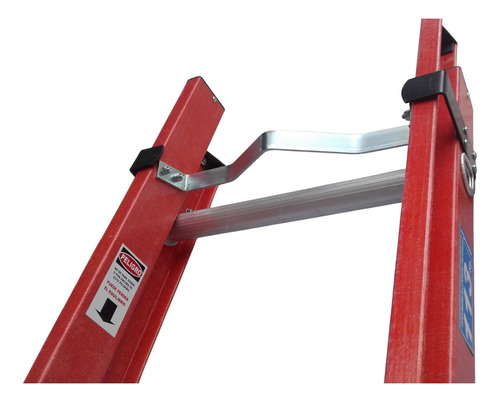 Escalera Dieléctrica Extensible A 5.10 Mt 2tramos De 10 Esc Naranja