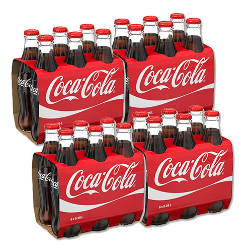 Refrigerante Coca Cola  Vidro 250ml (48 Unidades)