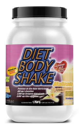 Diet Body Shake 1,750gr : Malteada Dietética Bajar De Peso