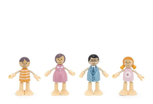 Familia De Muñecos De Madera Para Niños Viga Polar B