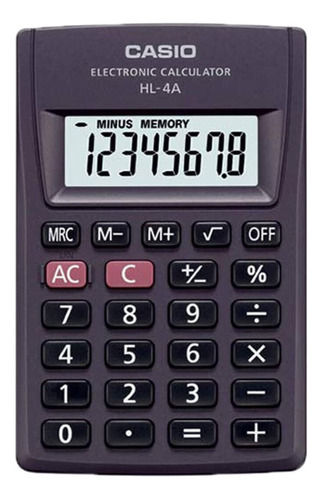 Calculadora De Bolsillo Casio Hl-4a Color Negro