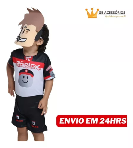 Fantasia Harley Roblox Infantil Macacão Longo Com Máscara