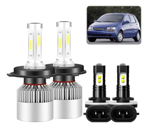 Kit Faros Led 8000lm Luz Alta Y Baja/niebla For Chevrolet