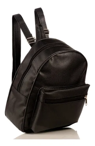 Mochila De Mujer Colmena Eco Cuero Negra Notebook Tablet