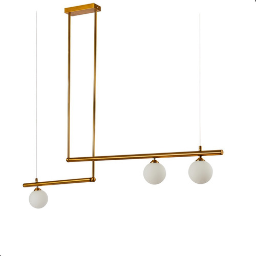 Lustre Pendente Moderno Luxo Jabuticaba Para Sala Cor Dourado 110V/220V