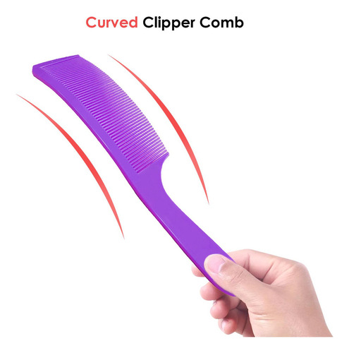 . Conjunto De 2 Peines De Peluquería En Morado 2 Piezas