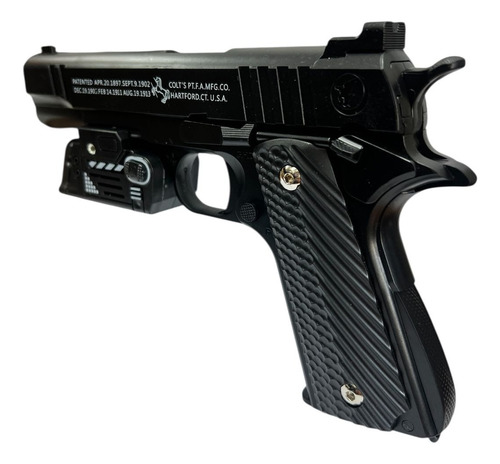 Pistola Metalica Colt -q11b Linterna Laser Airsoft Paintball
