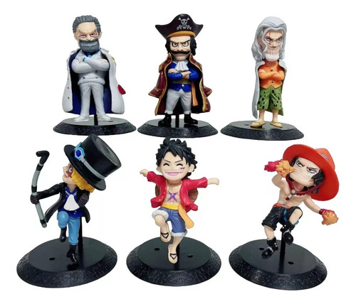 Set 6 Figuras Juguete One Piece Coleccion Ace, Luffy,garp