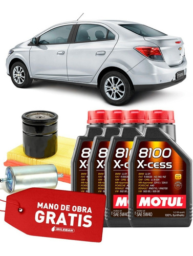 Service Cambio De Aceite Prisma Motul 5w40 Sintético Filtros