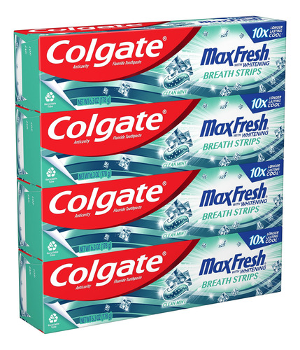 Pasta De Dientes Colgate Max Fresh Whitening Clean Mint 180m