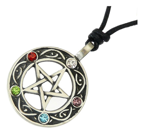 Ng Wiccan Pewter The Pentacle Of Life Druids Tree Colgante D