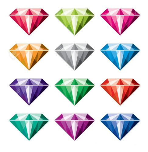 Imagen 1 de 7 de Set  Diamantes De Cristal Colores