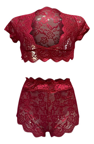 C^ Ropa Interior Para Mujer Blusa De Encaje Para Mujer,