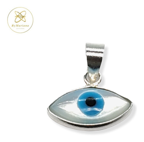 Imagen 1 de 5 de Dije Plata Ojo De Horus Con Nacar 13mm
