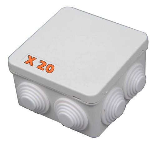 Caja Estanca Pack 20 Unid Pvc 80x80x50mm Conexion Electrica