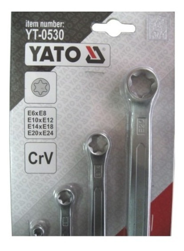 Imagen 5 de 5 de Juego Llave Doble Hembra 4 Pcs Yato Yt-0530 (envío Gratis)