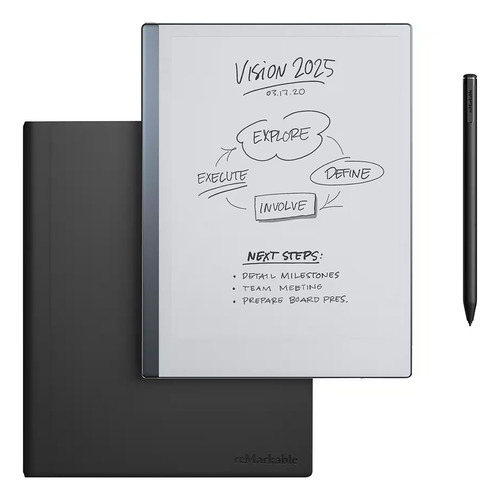 Kit Tableta Remarkable 2 + Marker Plus + Book Folio Negro