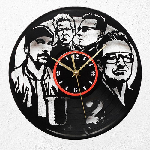 Reloj Disco Vinilo Vinil Acetato U2 Bono The Edge Larry Adam