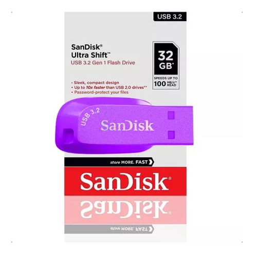 Pendrive Sandisk 32gb Ultra Shift Usb 3.2 Gen 1 100mbps