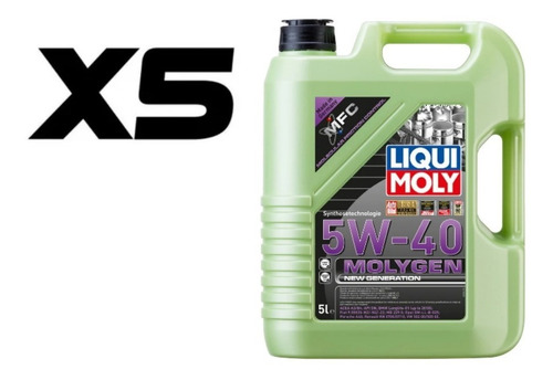 Liqui Moly Molygen 5w40 100% Sintético 1 Litro 5 Und