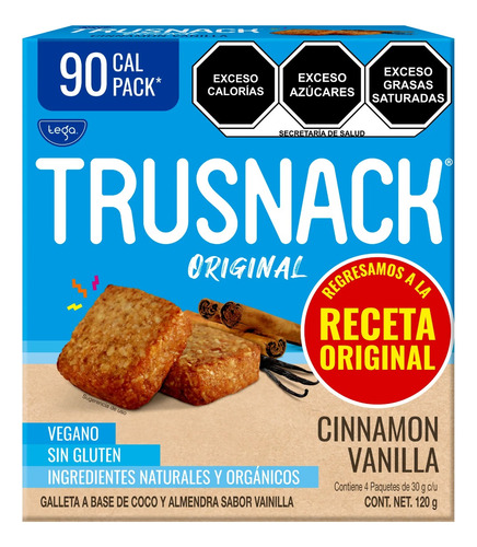 Trusnack Original Cinnamon Vanilla 4 Pack 120g